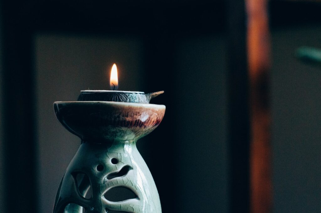 candle in a candle holder