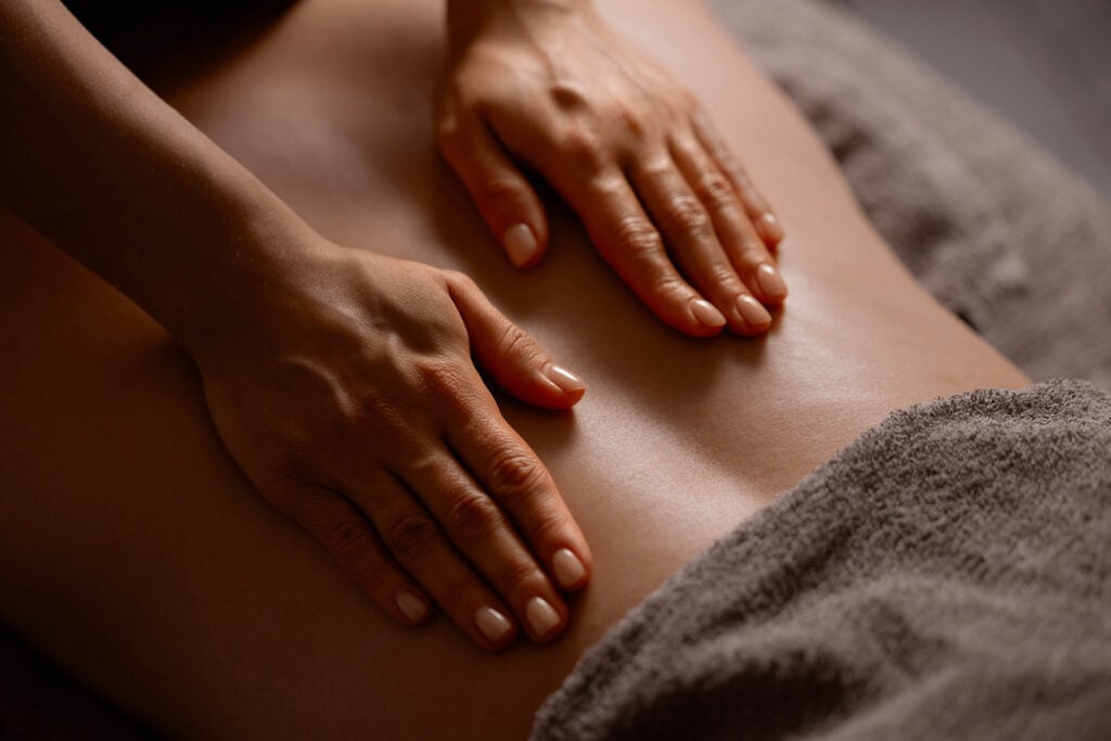 Relaxing massage for young women promoting wellness and tranquility